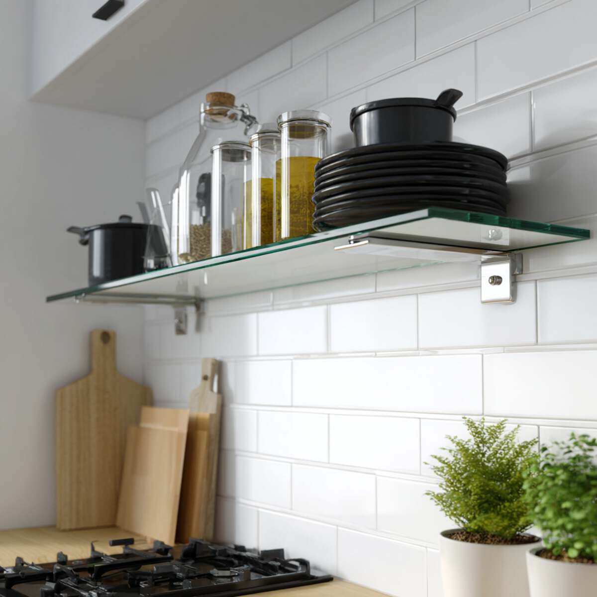 Minimalist Glass Shelf