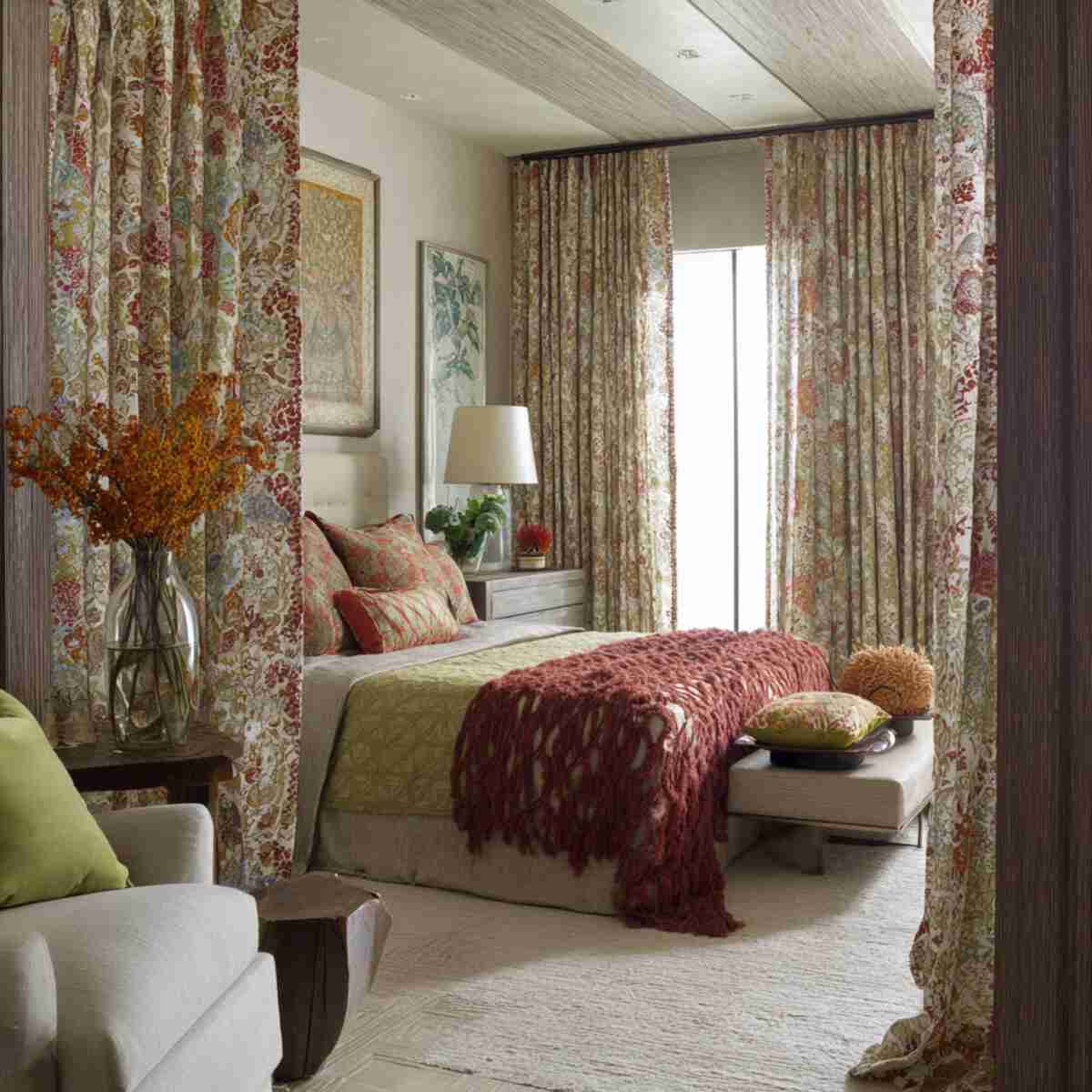 Patterned Fabric Curtains