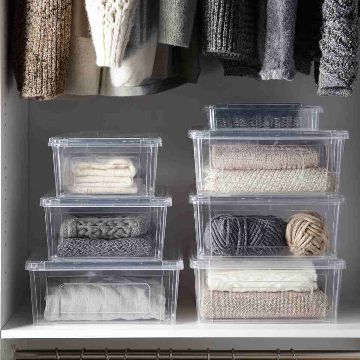Stackable Clear Plastic Boxes