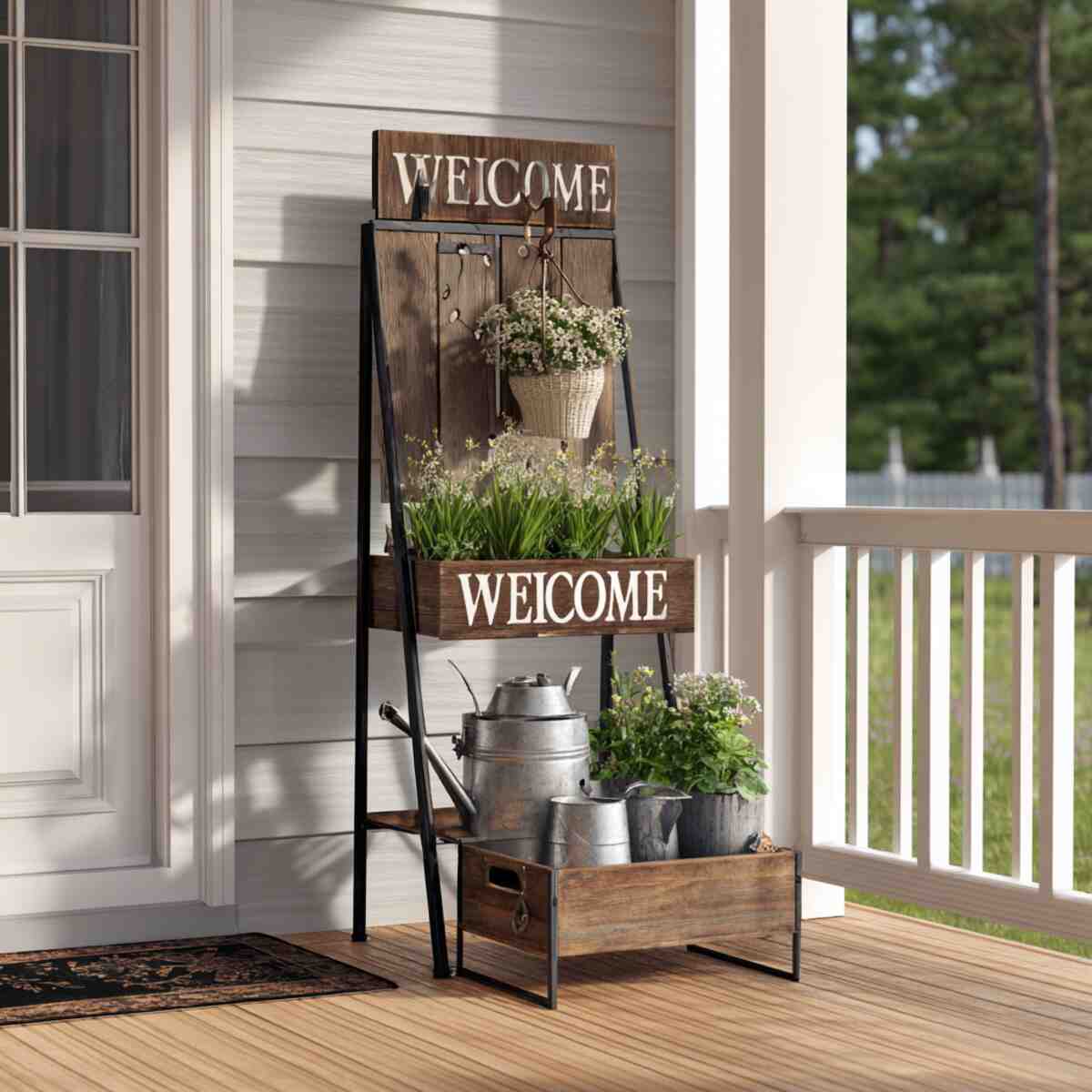Farmhouse-Style Metal and Wood Combo
