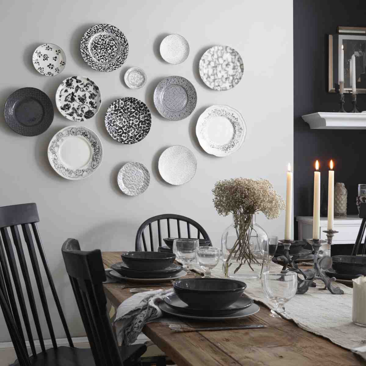 Monochrome Plate Wall