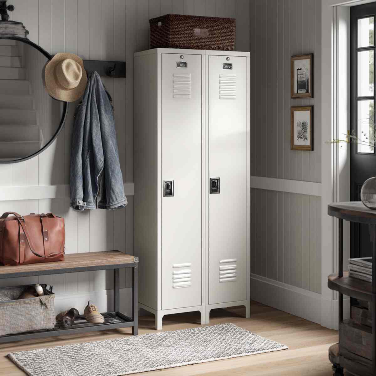 Freestanding Slim Locker Cabinet