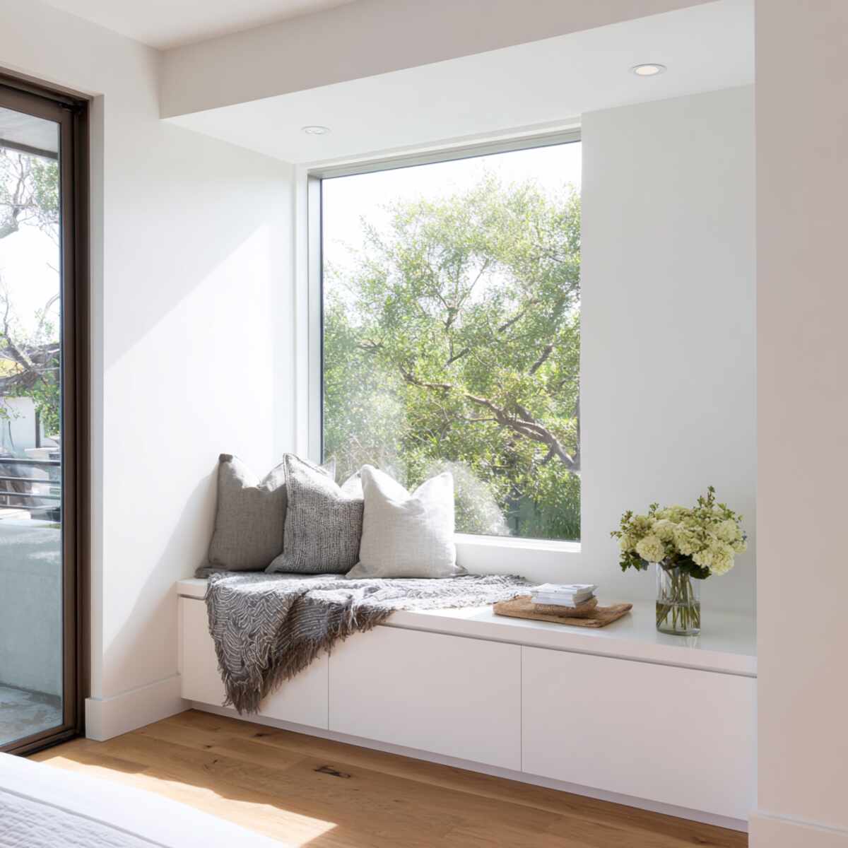 Minimalist White Bench