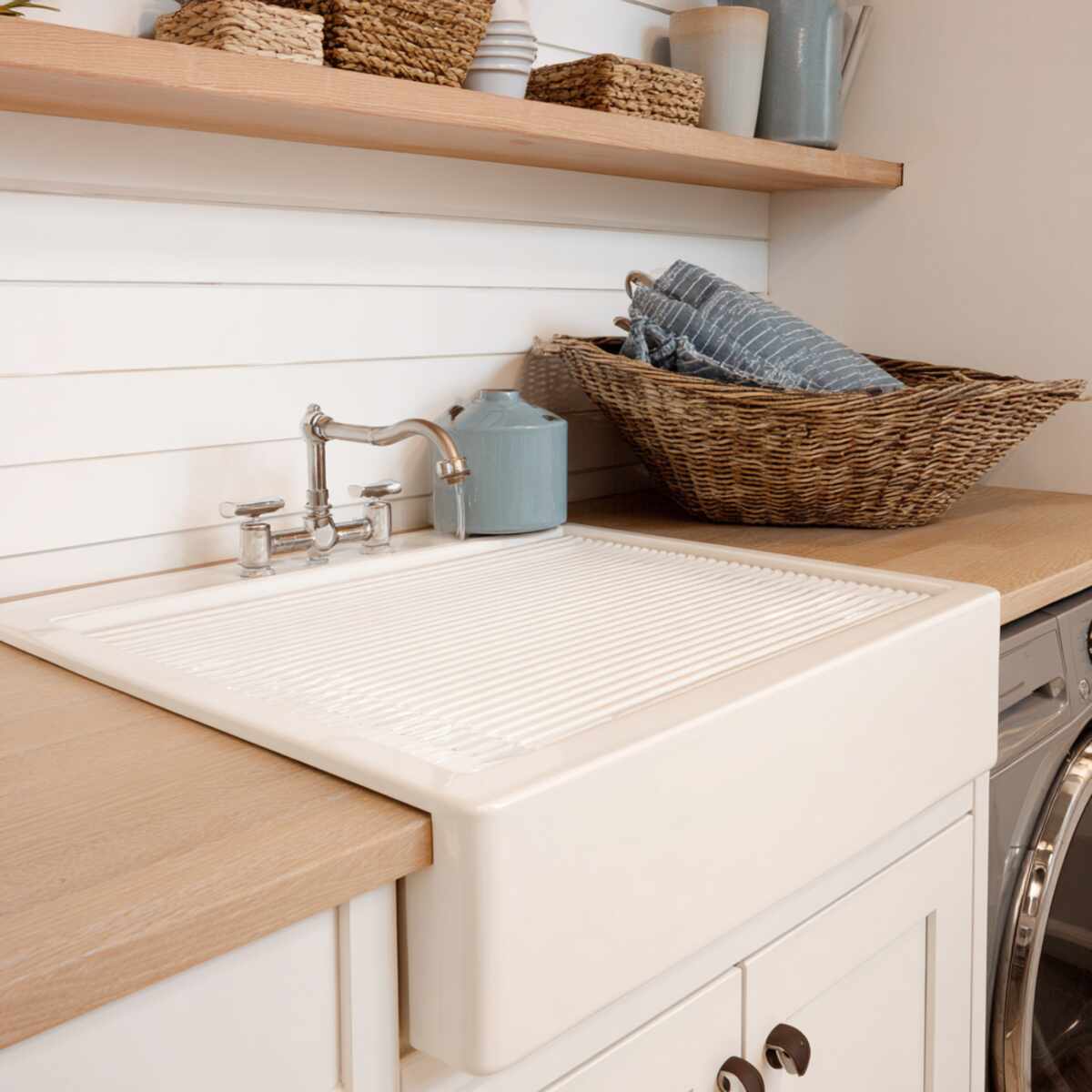 Sink with Built-In Washboard
