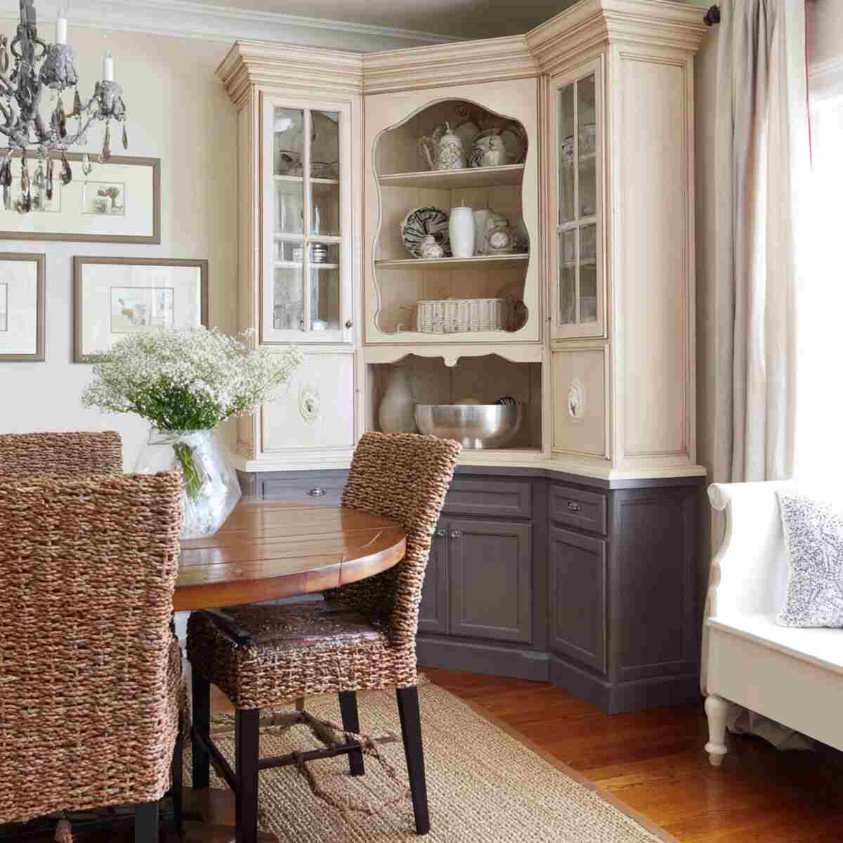 Two-Tone Painted Hutch