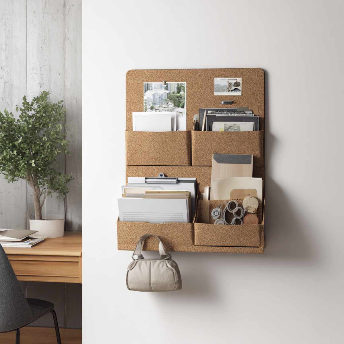 Corkboard and File Combo