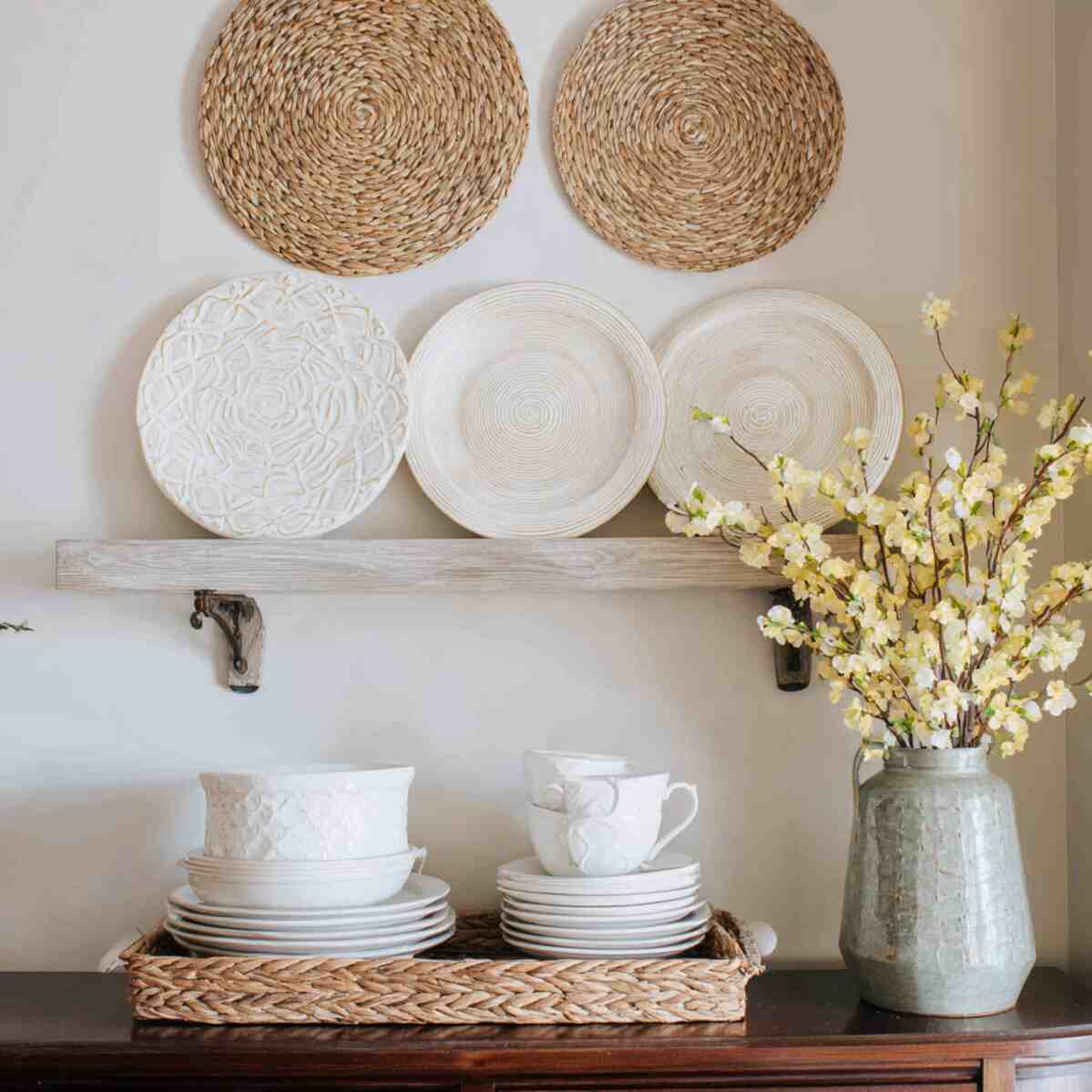 Farmhouse-Style White Plates