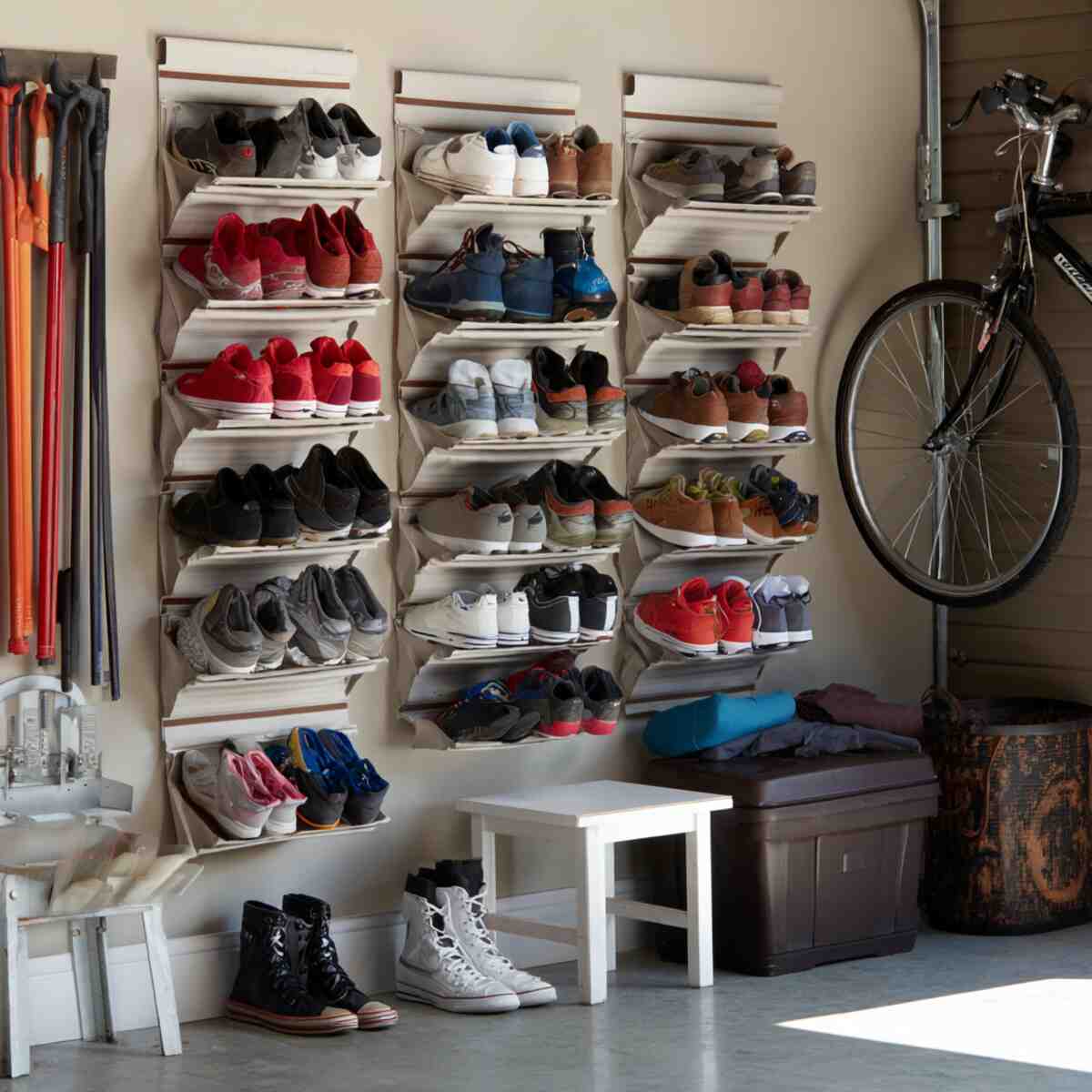 Fold-Down Shoe Storage Panels