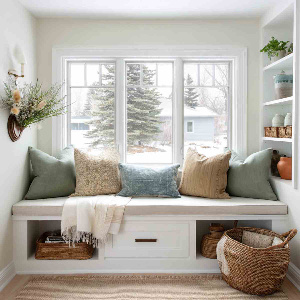 Built-in Bench with Storage Underneath