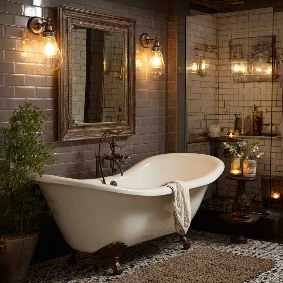 Clawfoot Tub Mounted Lights
