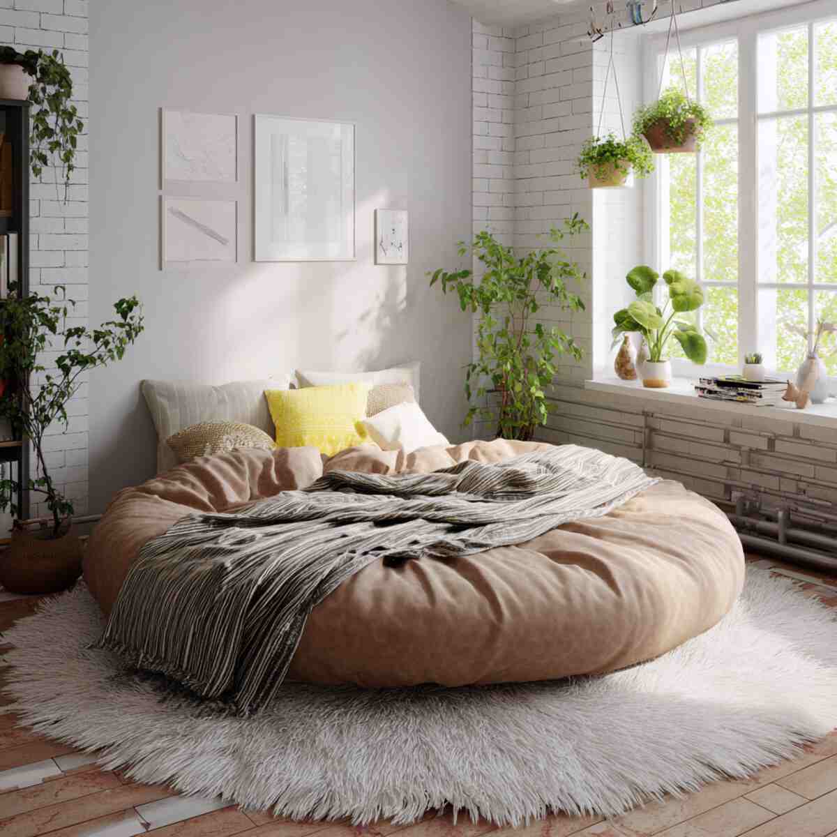 Cozy Nest-Style Bed with Round Shape