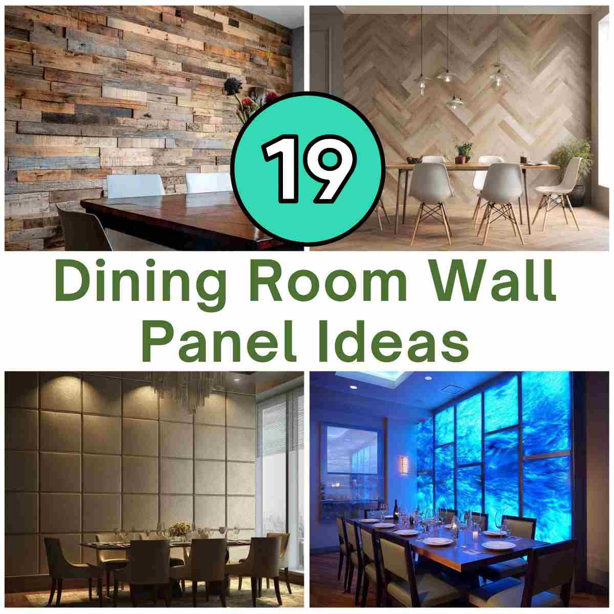 Dining Room Wall Panel Ideas
