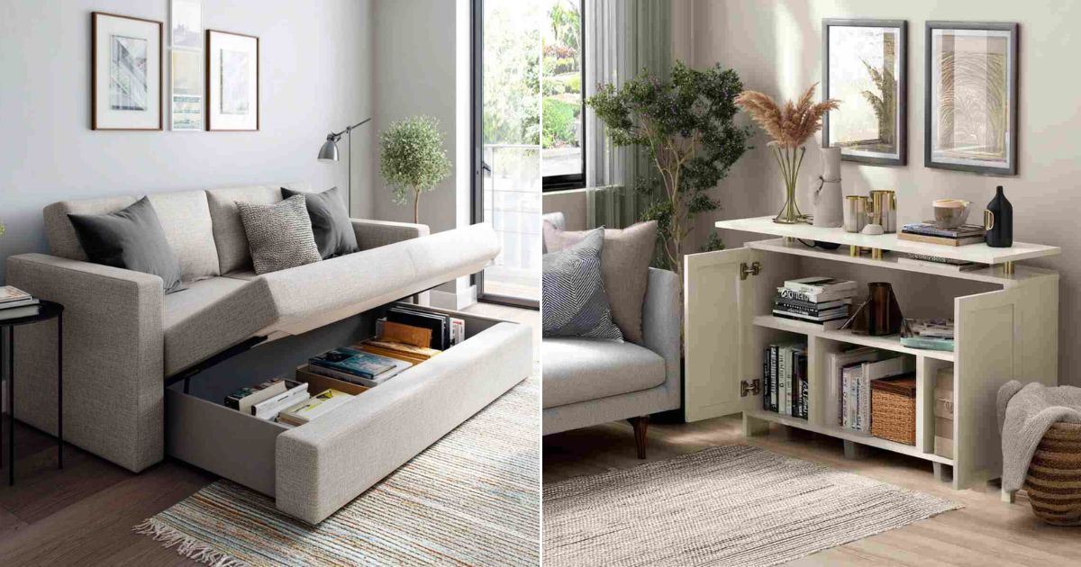 17 Hidden Storage Furniture Ideas for Living Rooms