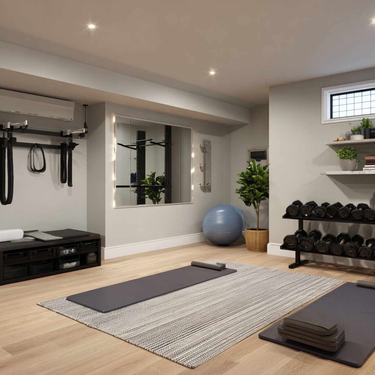 Home Gym + Stretch/Yoga Zone