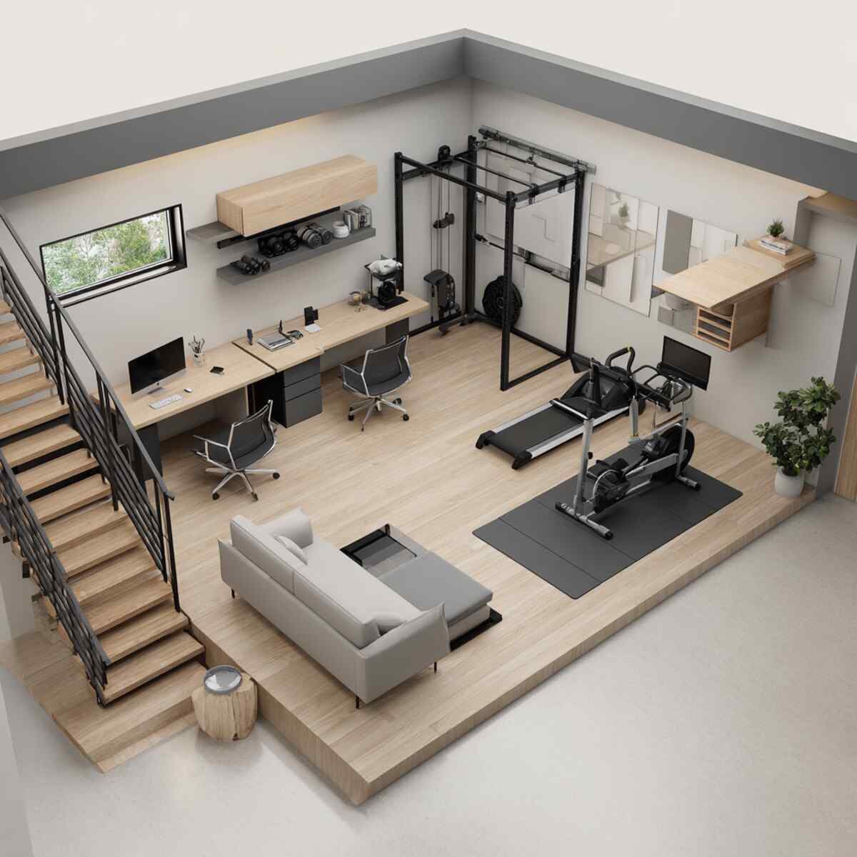 Home Office + Gym