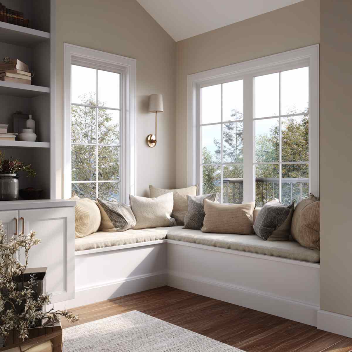 L-Shaped Window Seat Nook
