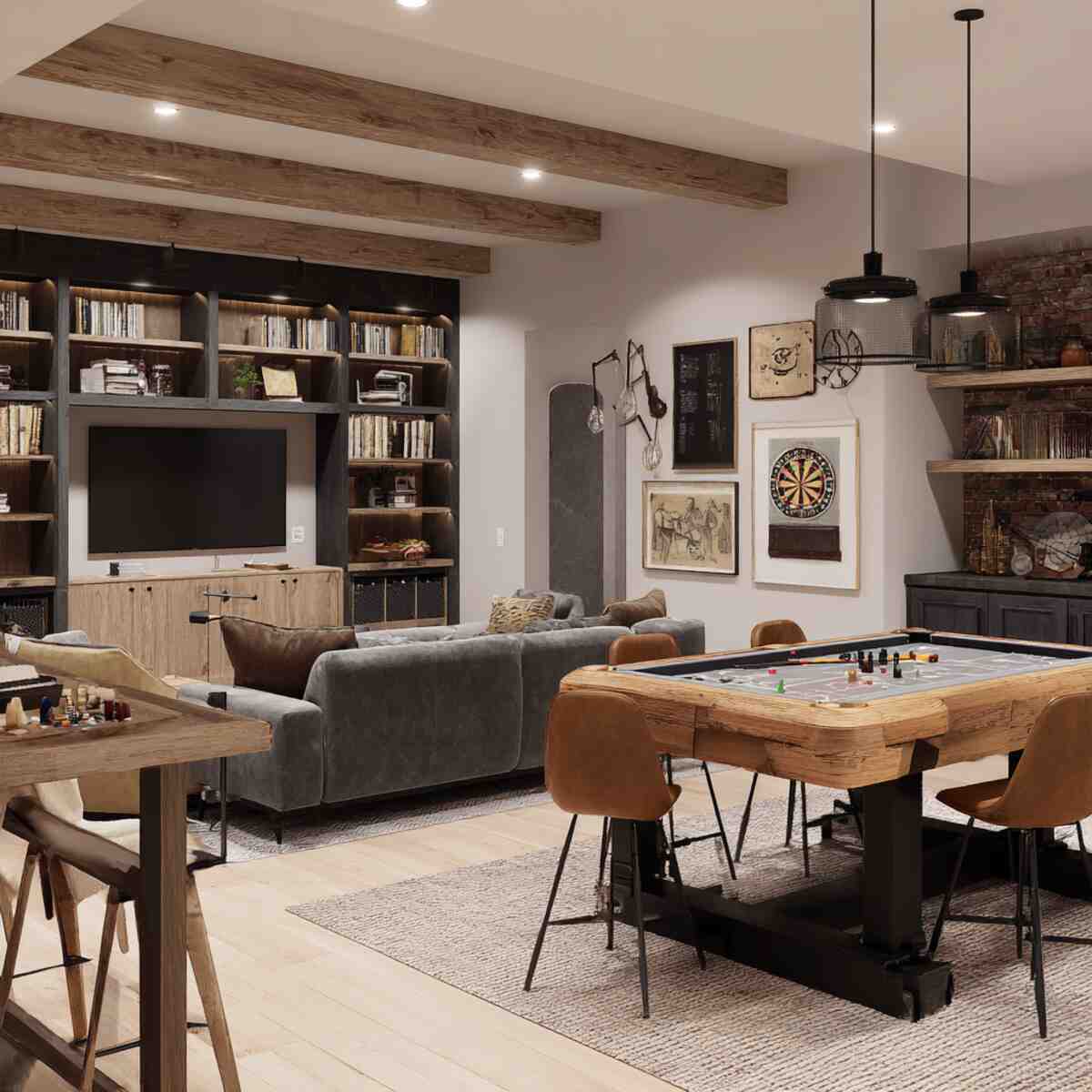 Media Room + Board Game Zone