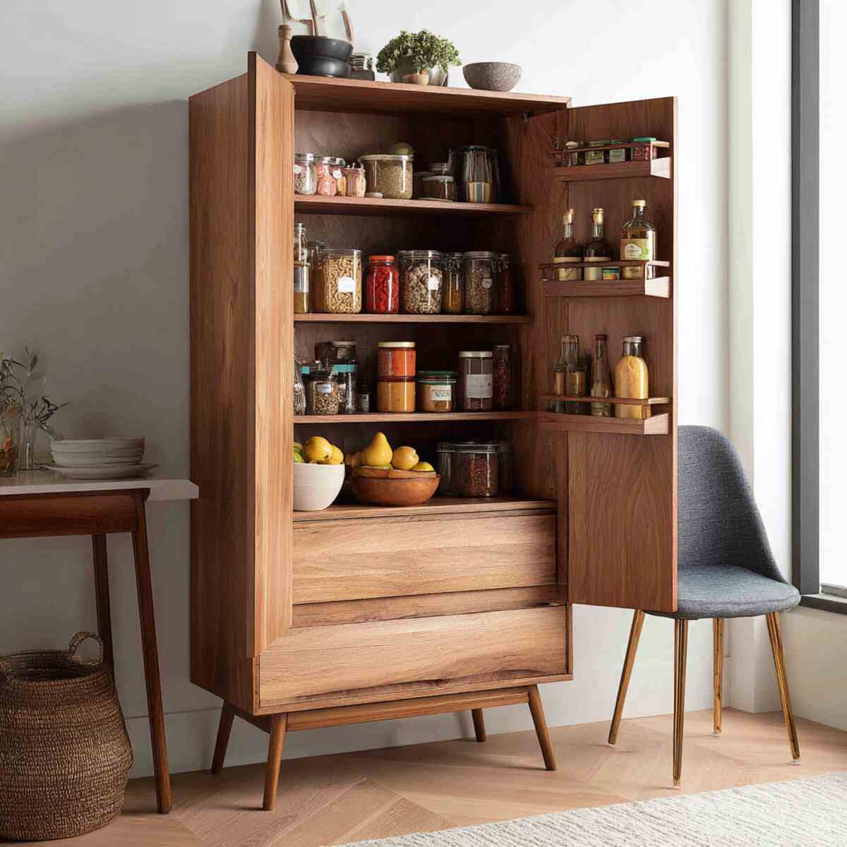 Mid-century modern pantry cabinet-resized