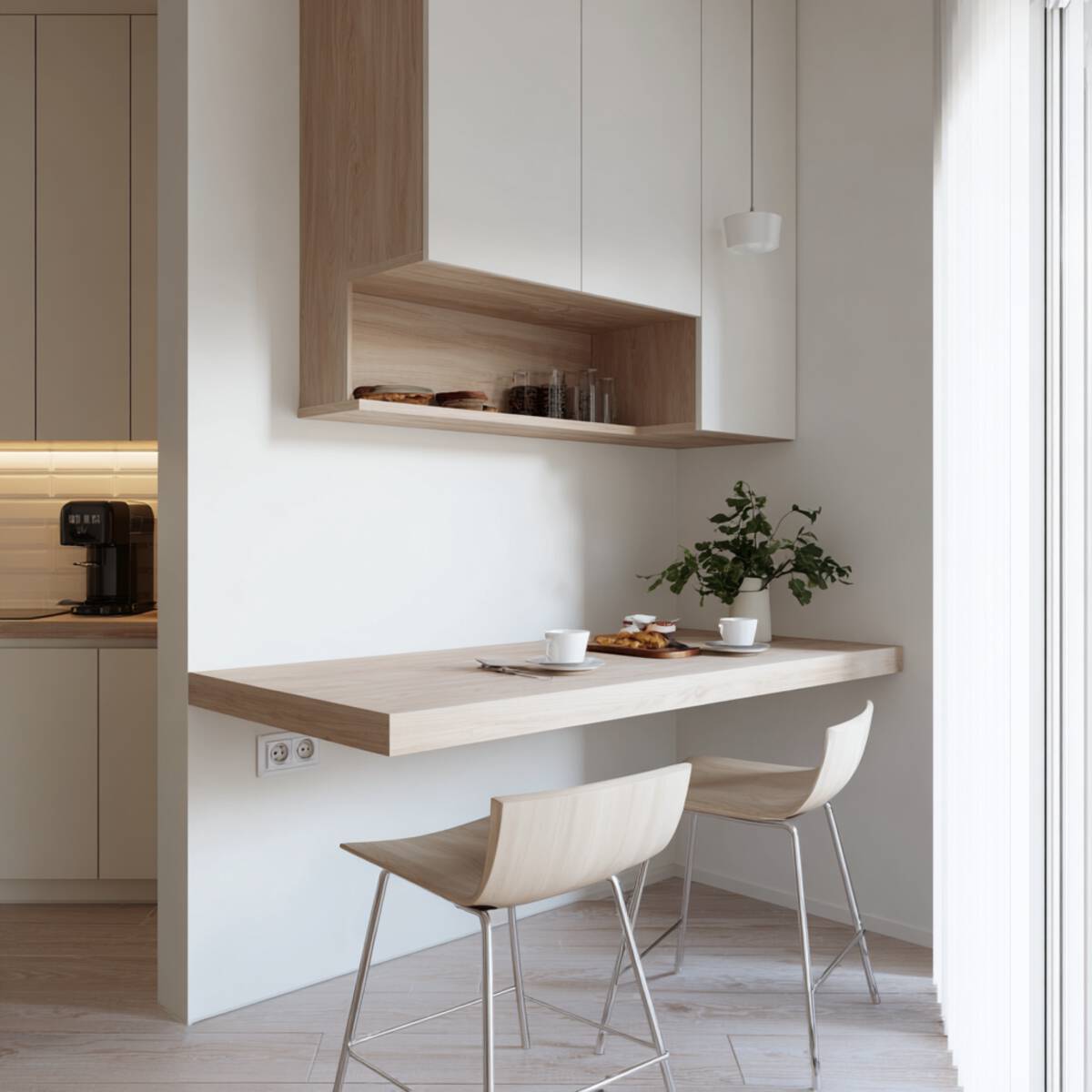 Minimalist wall-mounted counter-resized