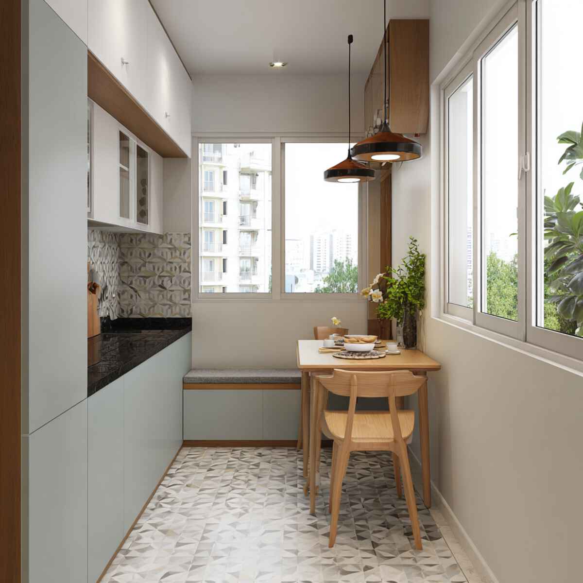 Narrow table against the wall-resized
