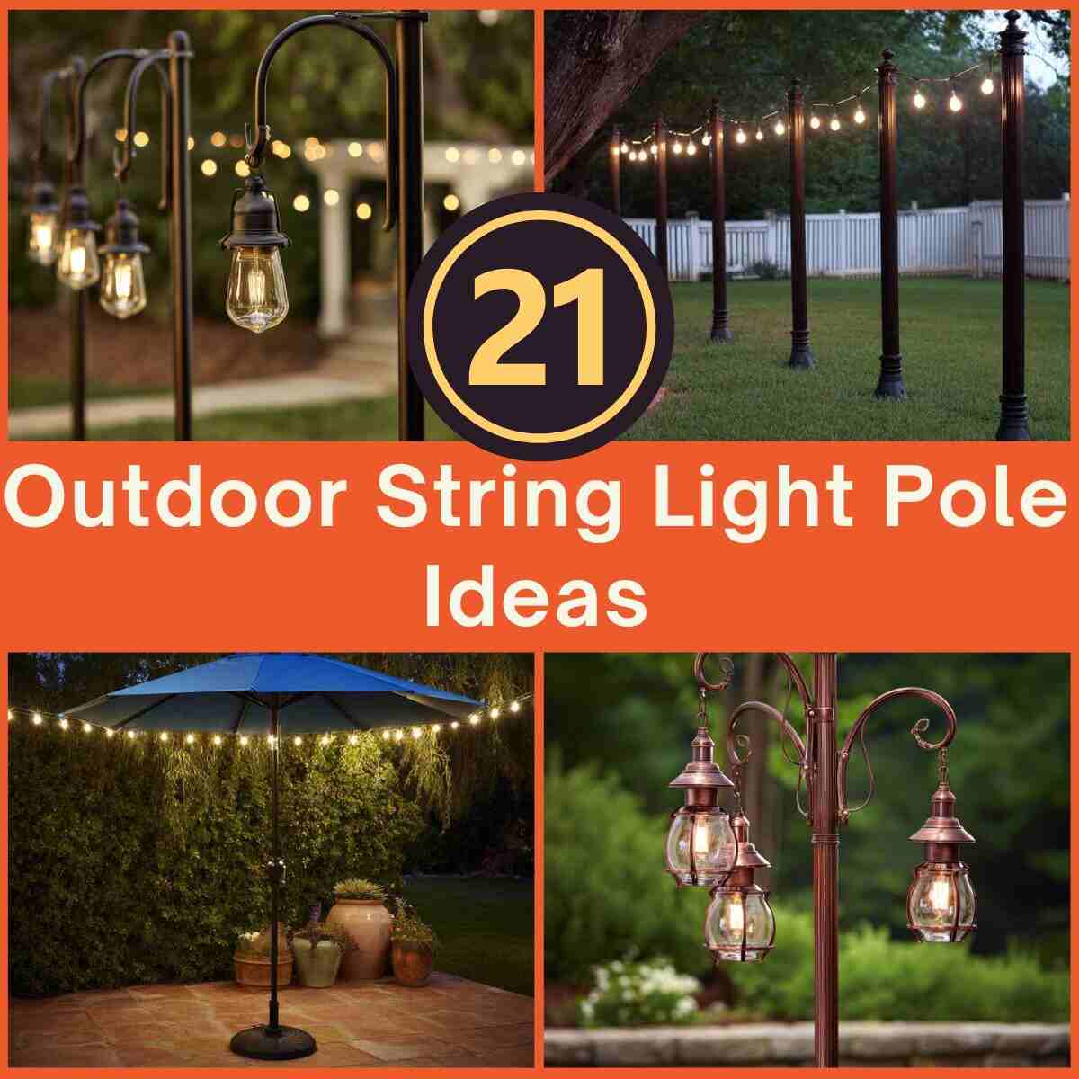 Outdoor String Light Pole Ideas