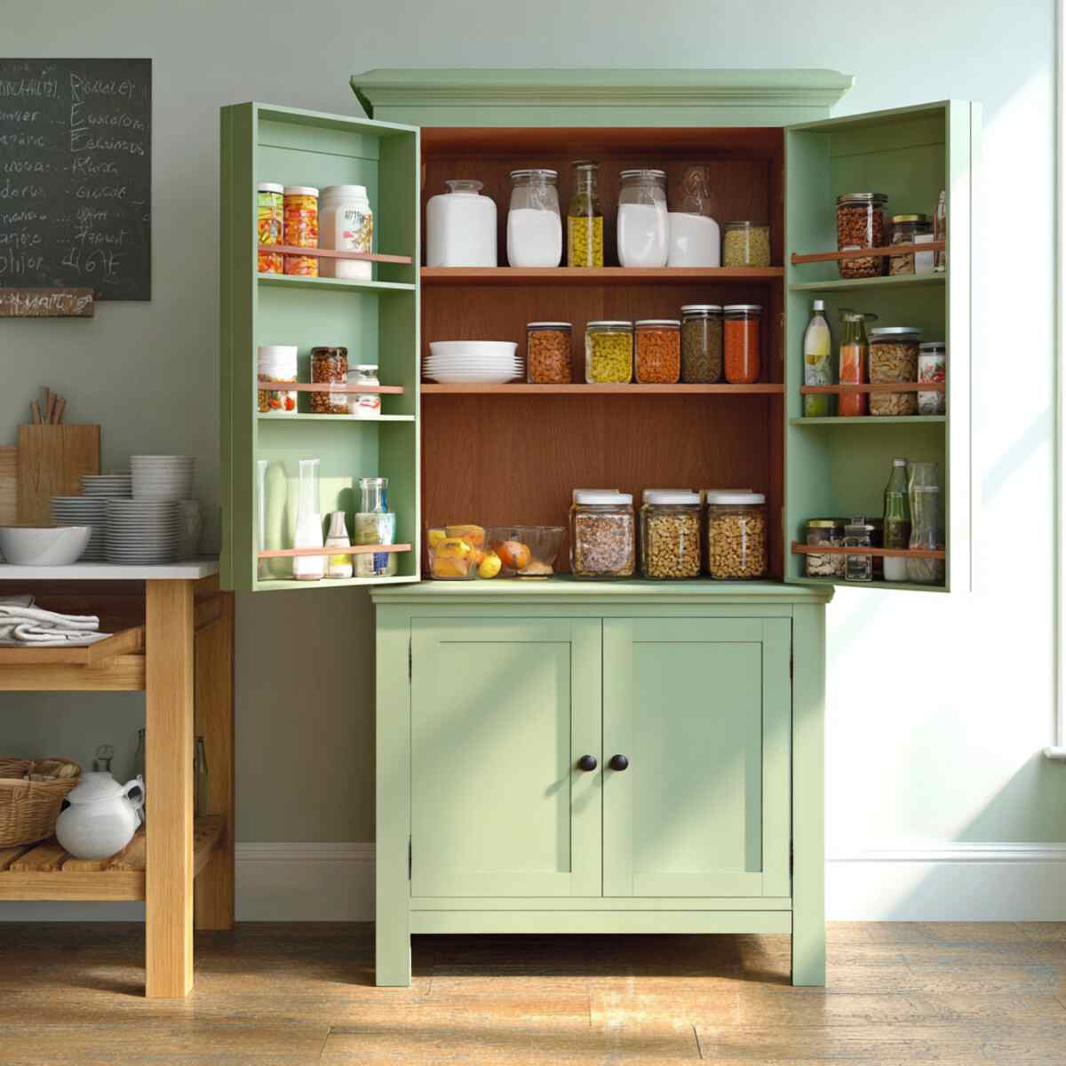 Painted freestanding pantry cabinet-resized