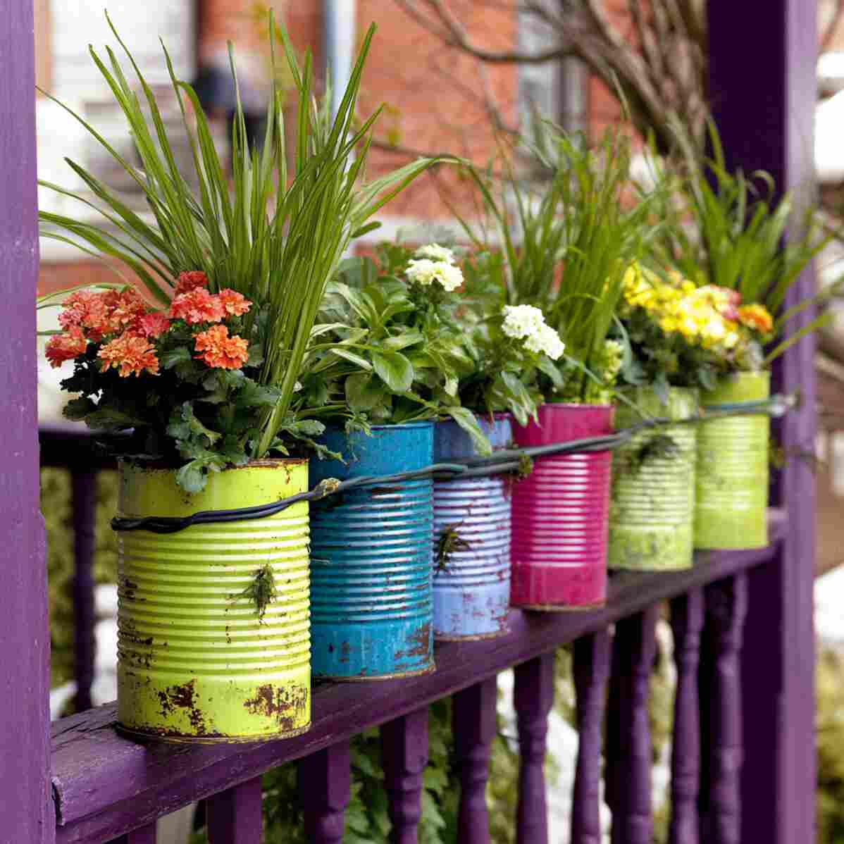 Painted Tin Cans
