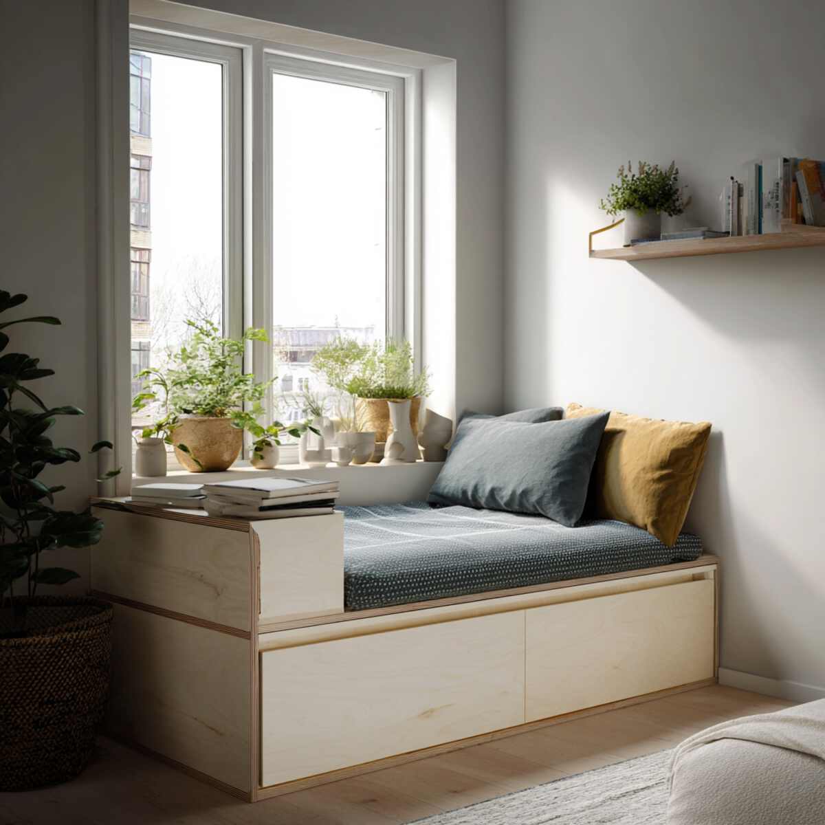 Raised Bed with Pull-out Seating