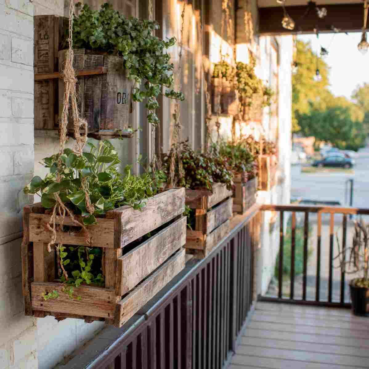 Rustic Crate Planters
