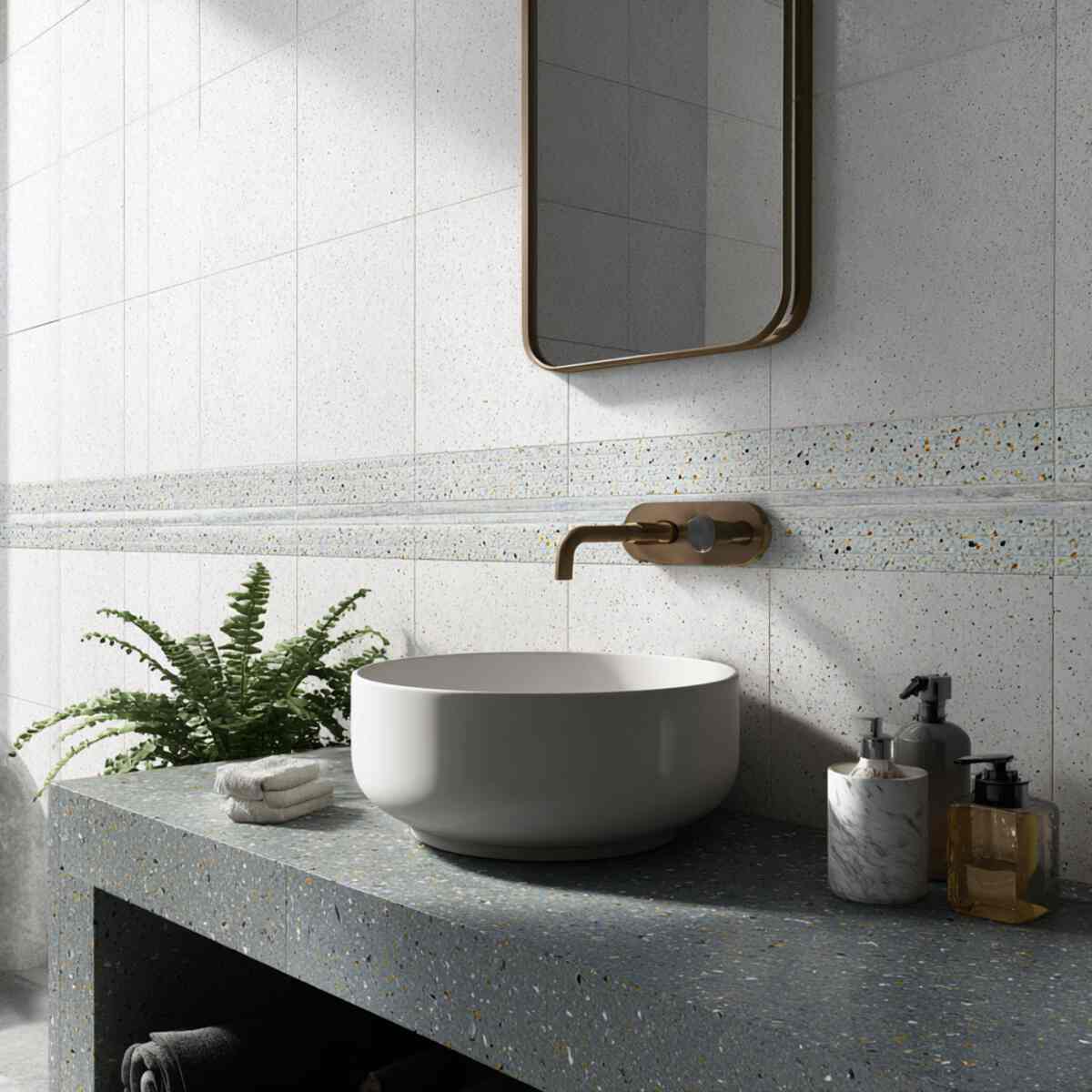 Terrazzo-inspired accent-resized