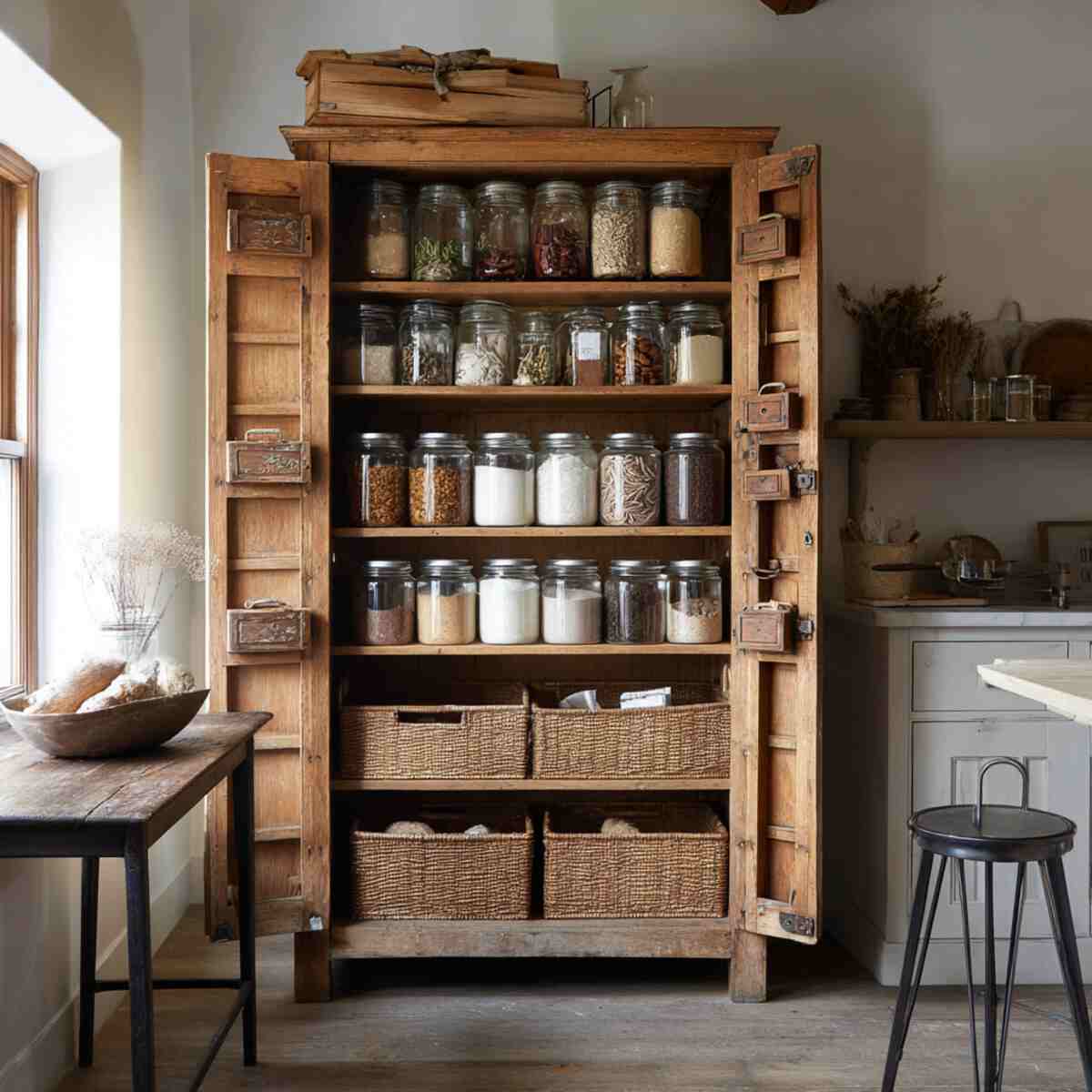 Vintage-style freestanding pantry-resized