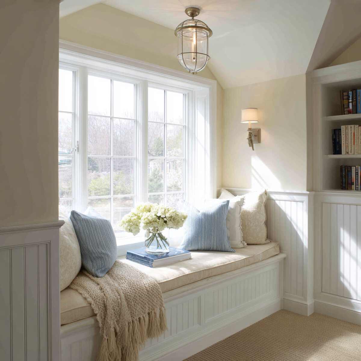 Window Seat with Overhead Reading Light