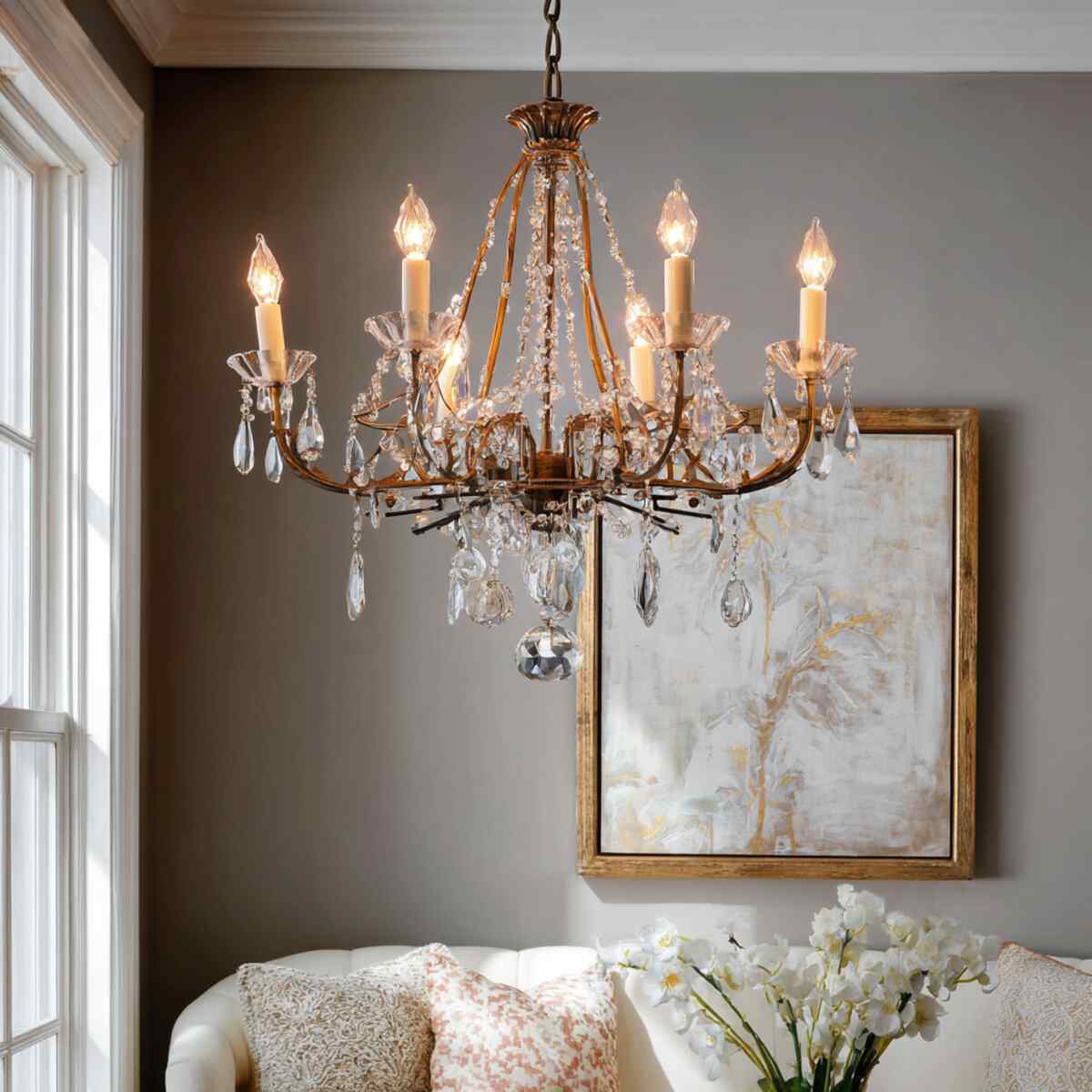 Chandelier with Crystal Accents