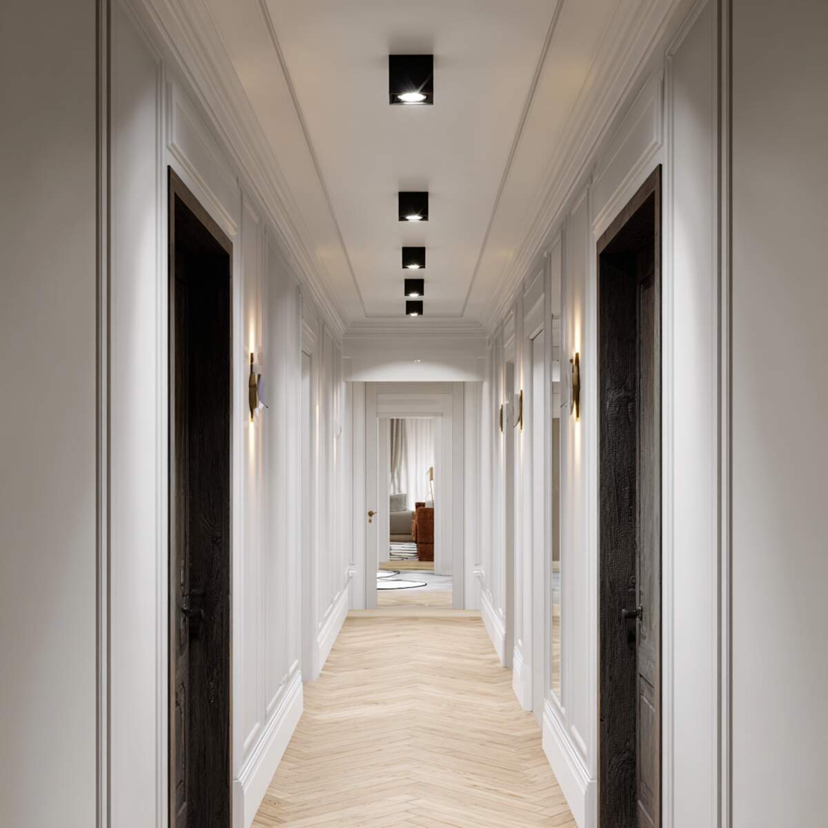 Recessed Lighting Along the Ceiling