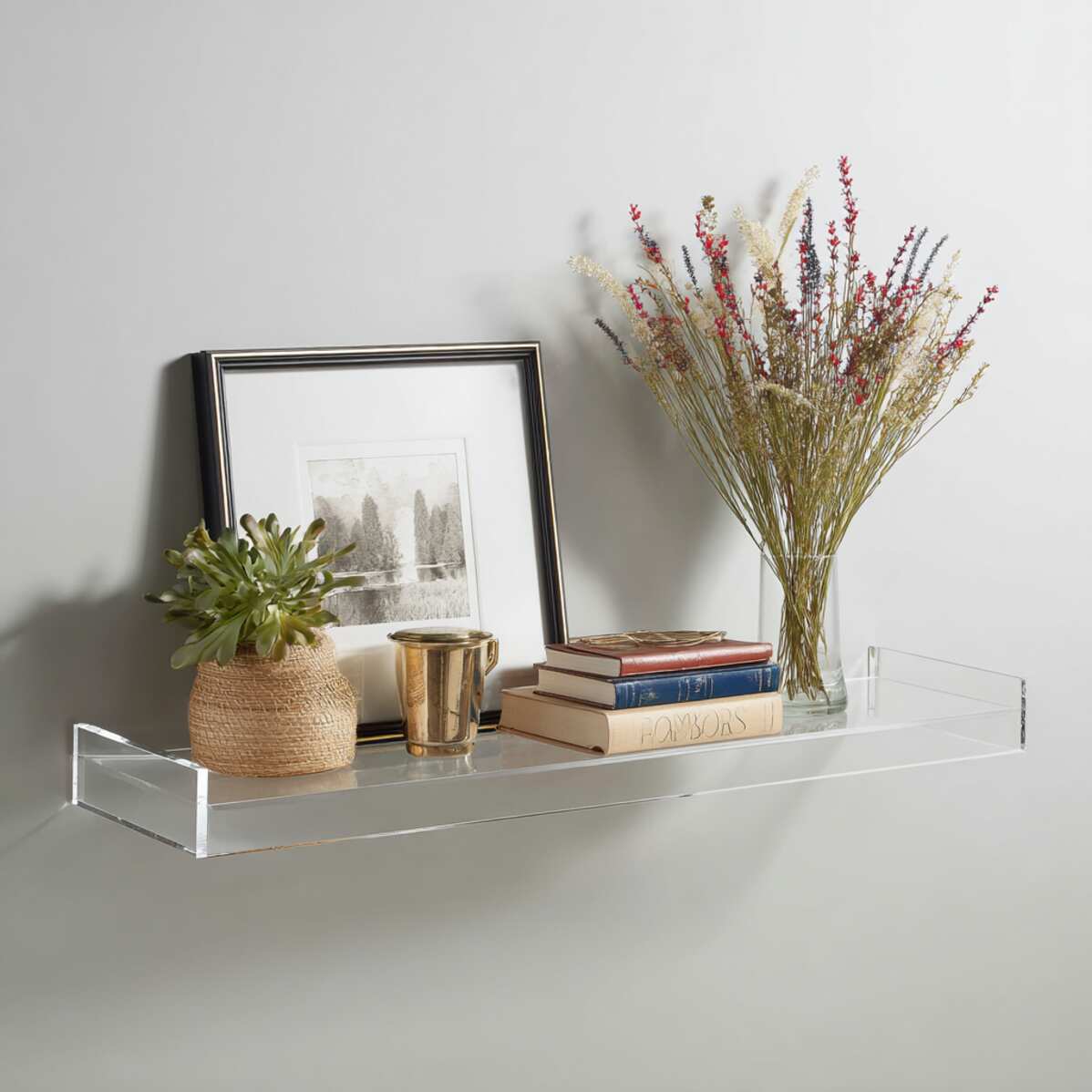 Acrylic or Glass Floating Shelf