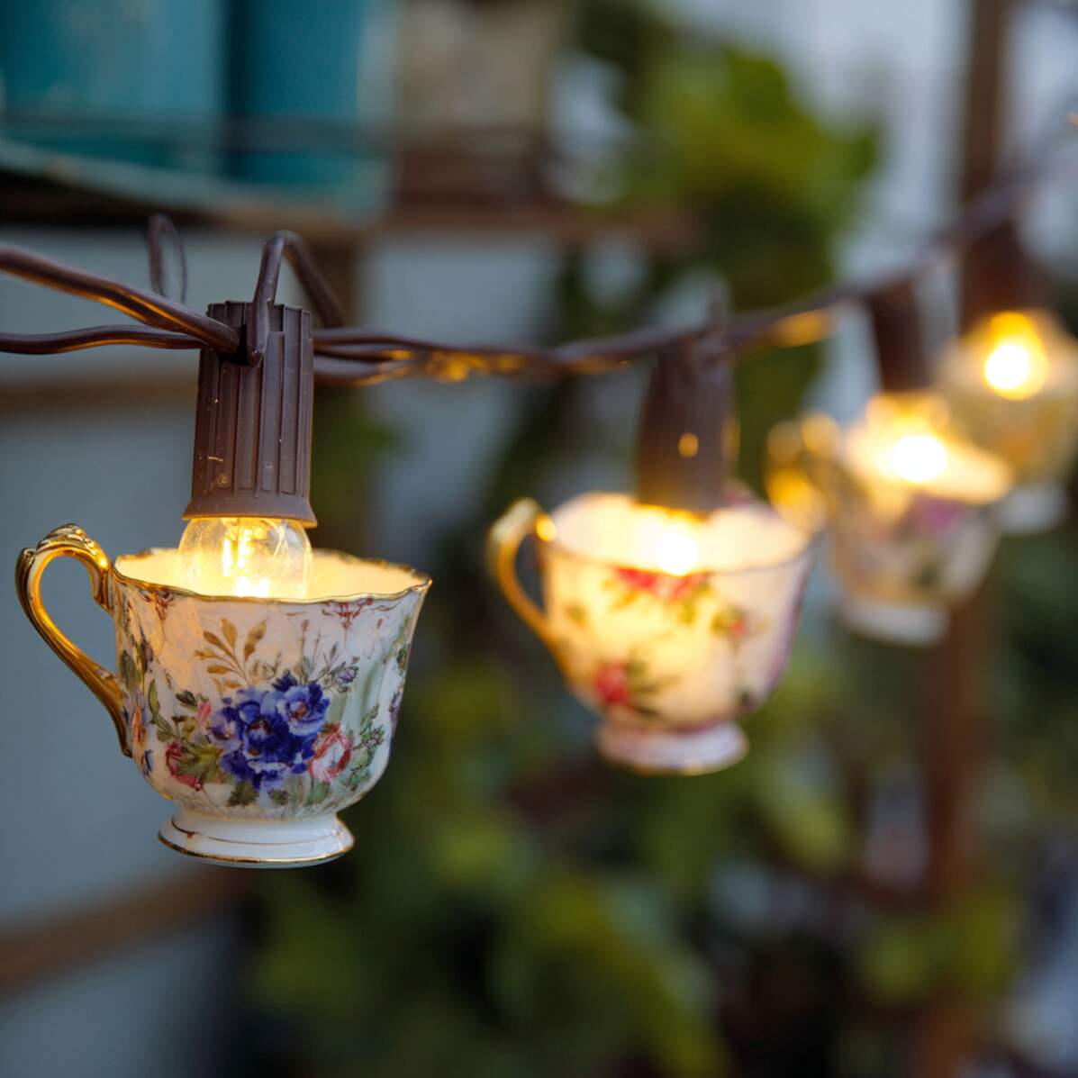 Vintage Teacup Light Covers