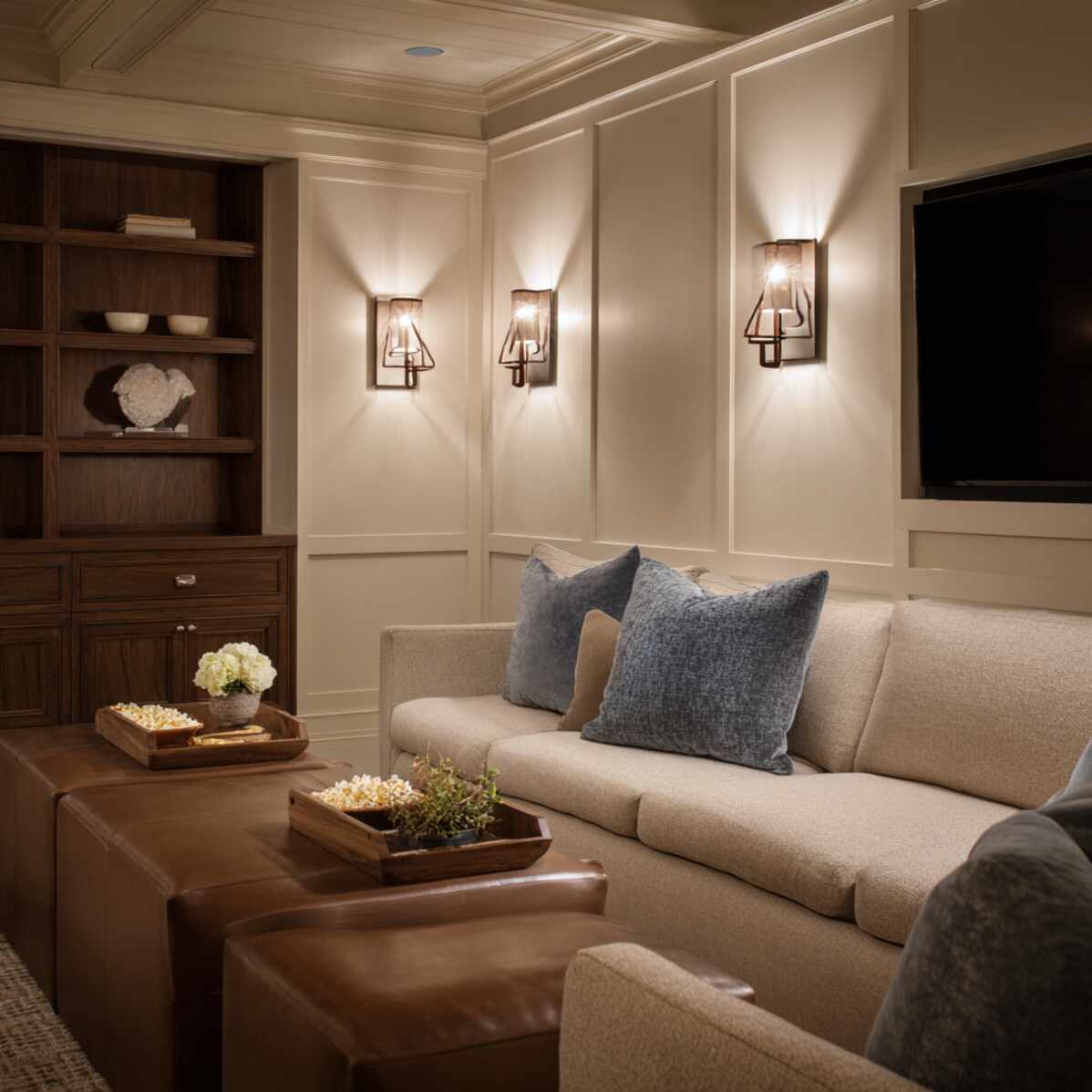 Wall-Mounted Sconces or Ambient Lighting

