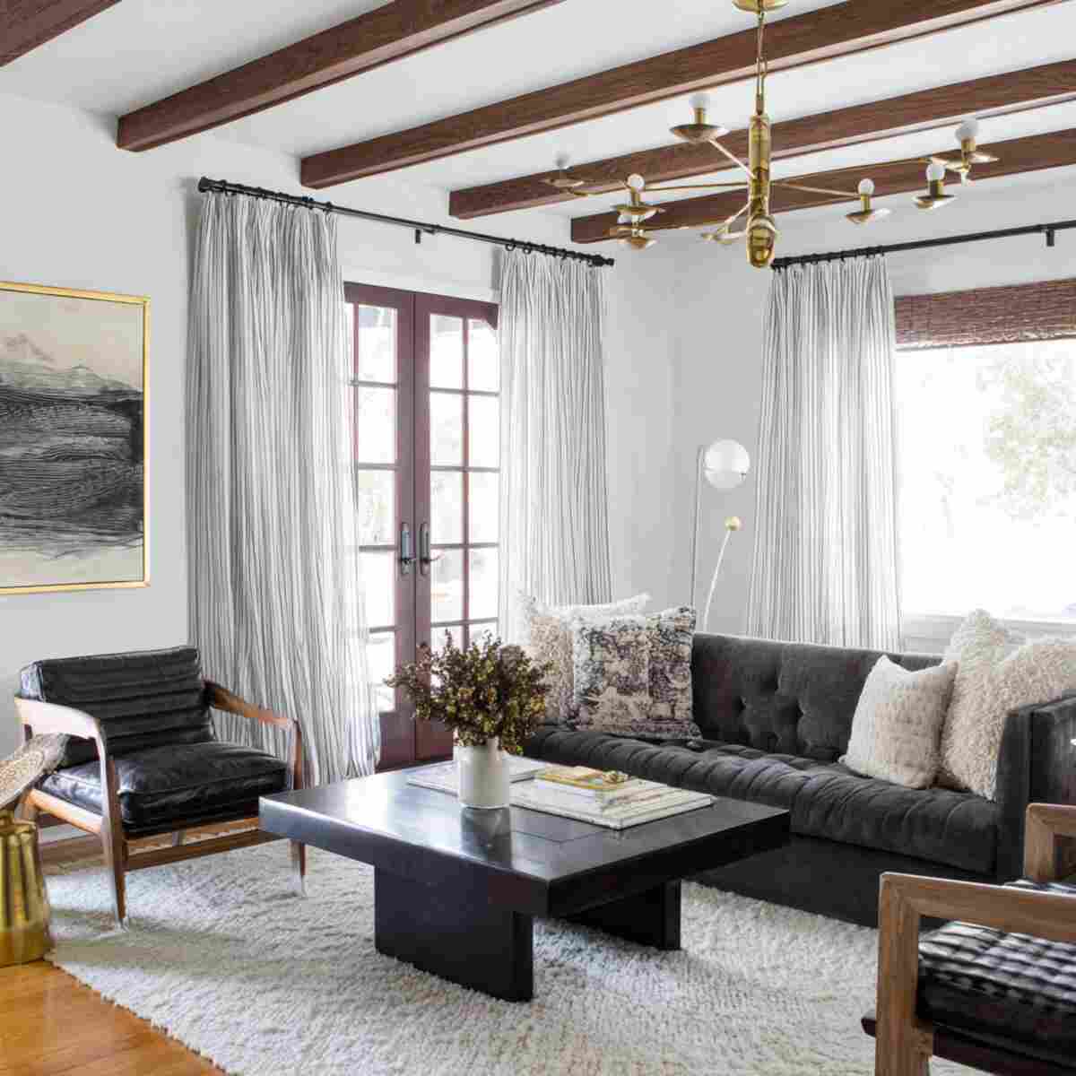 Ceiling-Mounted Curtain Rods