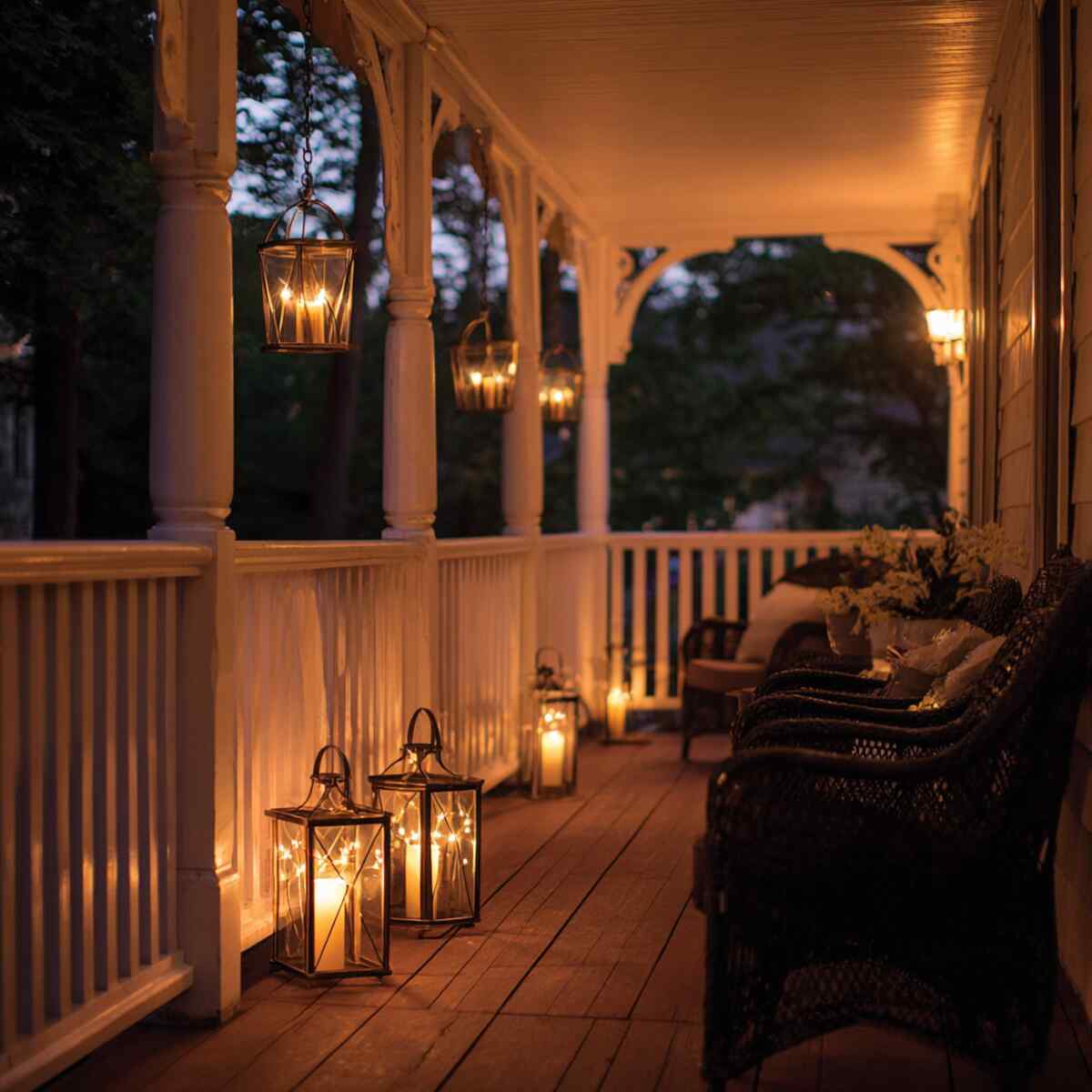 Lanterns with Flickering Flame LEDs