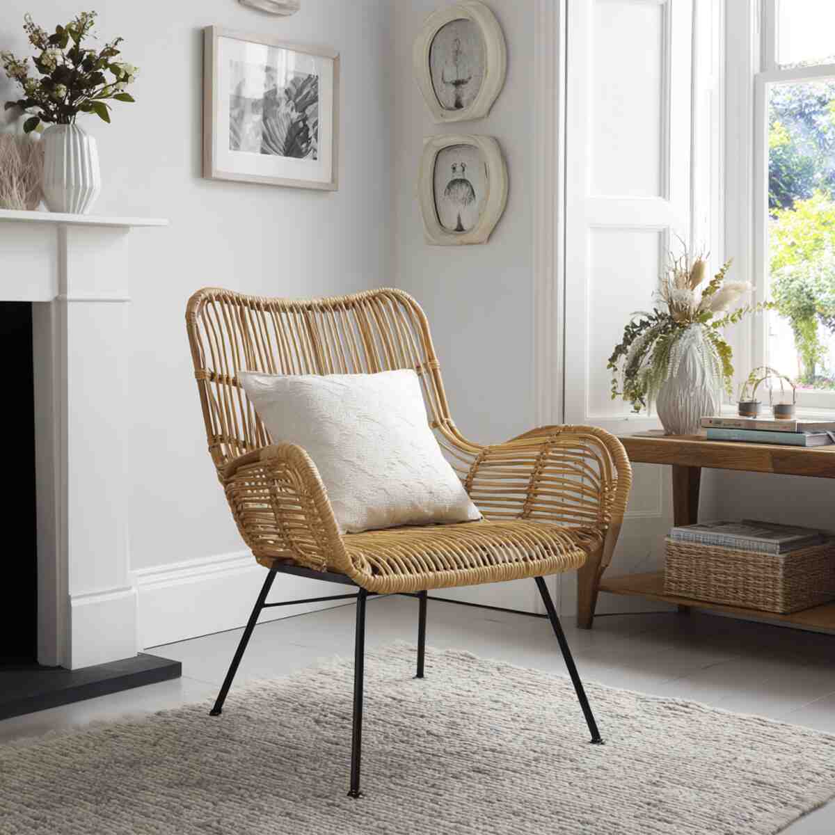 Wicker or Rattan Accent Chairs