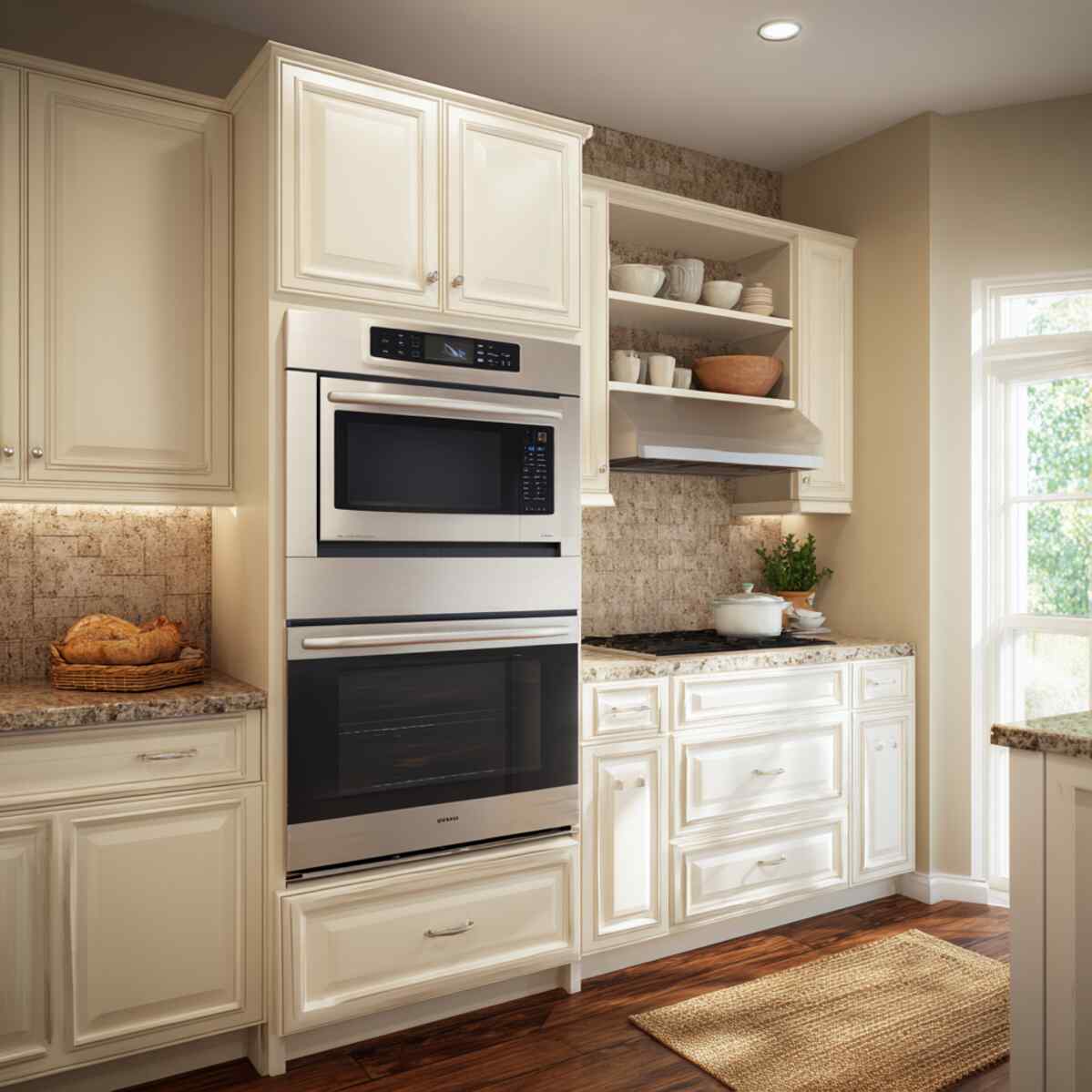 Double Oven Stack with Microwave Above