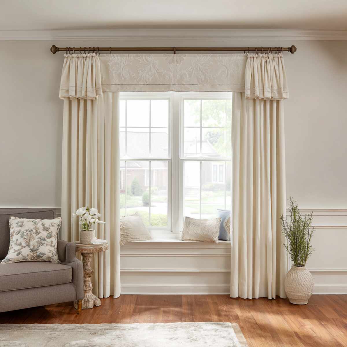 Curtain Rods with Built-In Valance