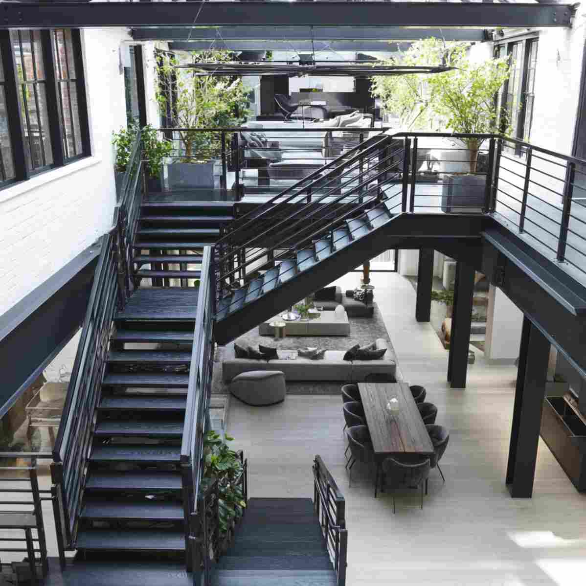 Monochrome Black Open Staircase