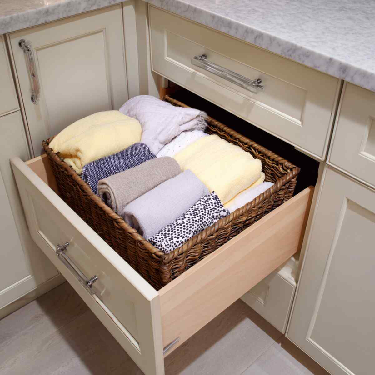 Pull-Out Laundry Hamper Drawer