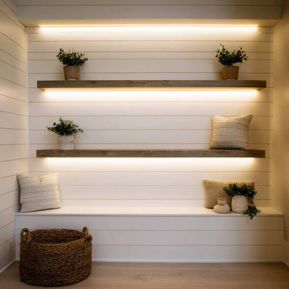 Shiplap with LED Backlighting