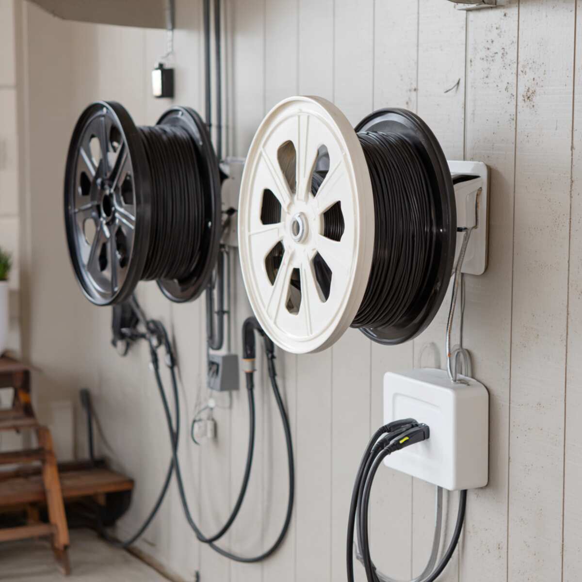 Cable Reel Charging Station on the Wall