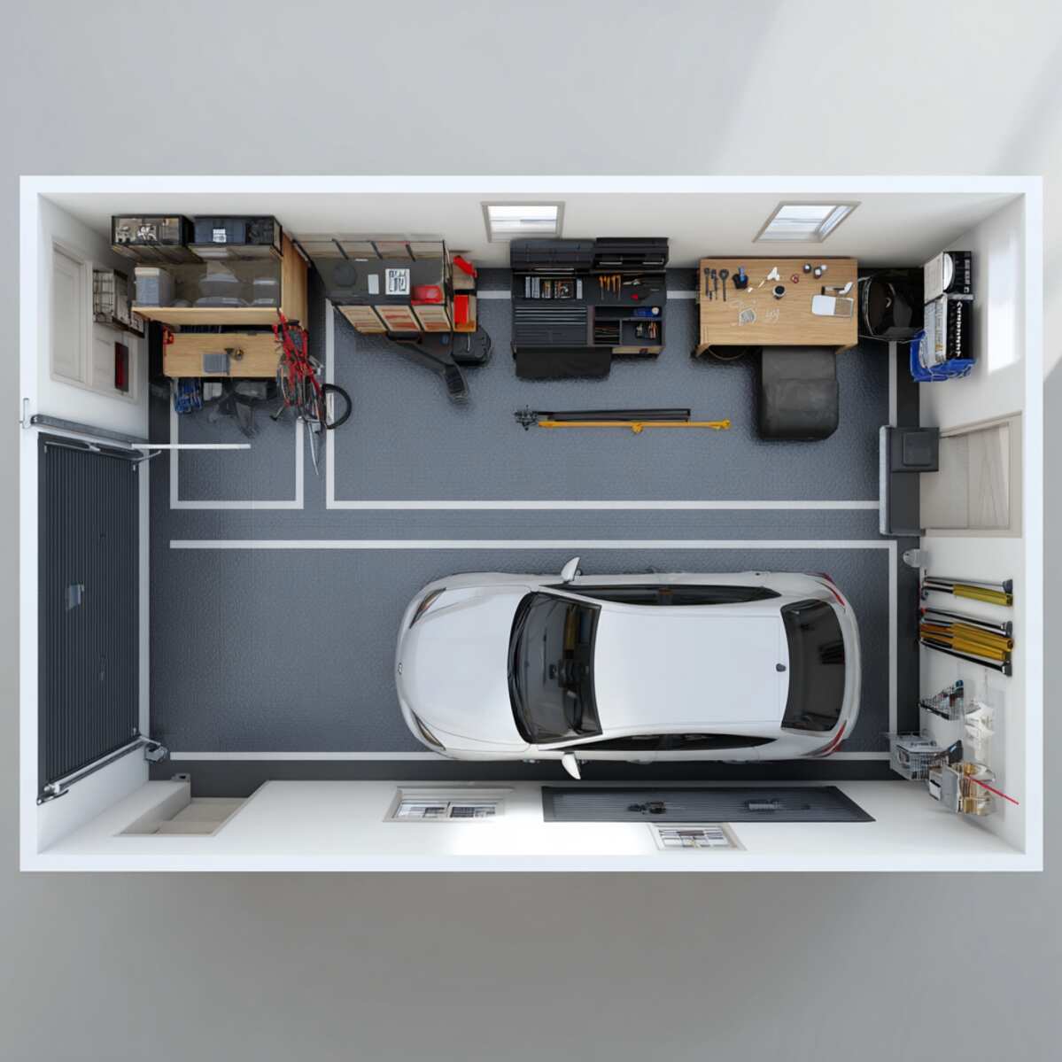 Parking with Rear Toolbench Zone
