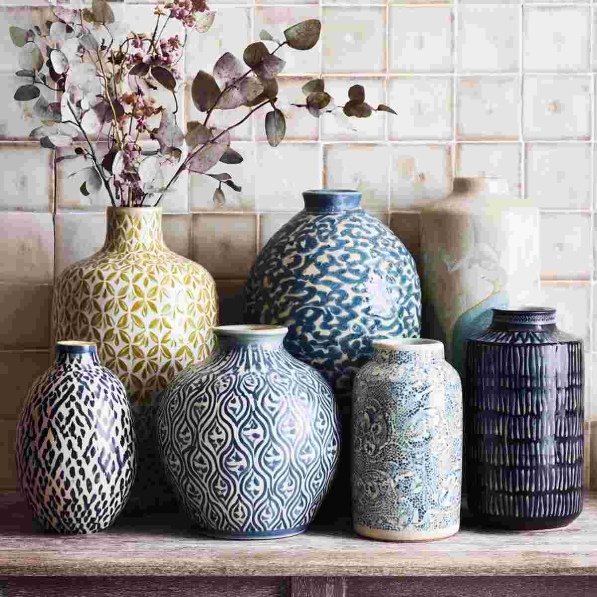Patterned Ceramic Vases