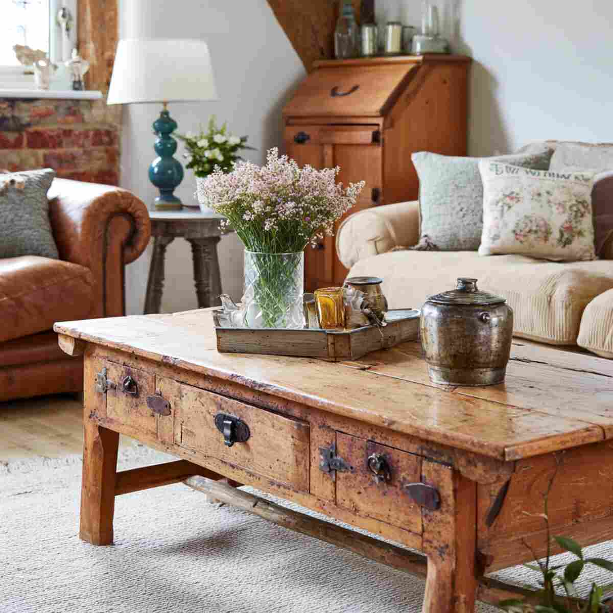 Antique Wooden Coffee Table