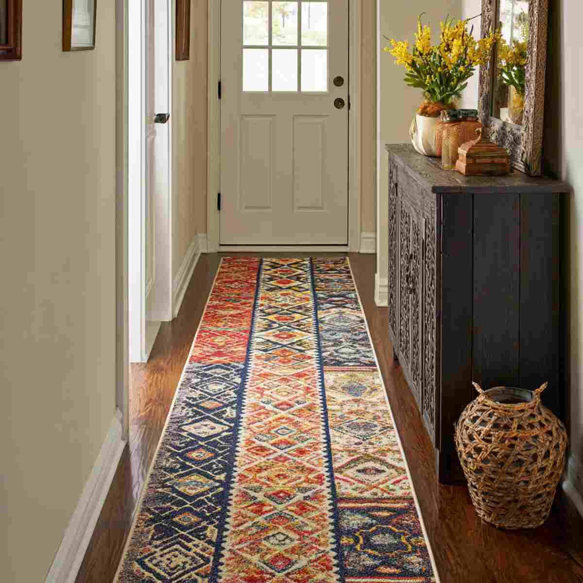 Runner Rug with Bold Patterns
